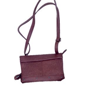 Joy Susan EUC Kiara Convertible Vegan Leather Crossbody Bag Eggplant Purple